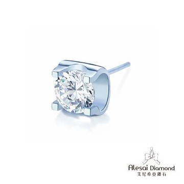 Alesai 艾尼希亞鑽石 1克拉 DVVS1 耳環 培育鑽石 3EX 車工 (此為單邊一個耳環)