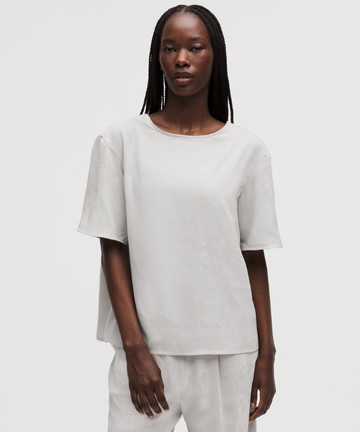 Satin V-Back Shirt Size Large