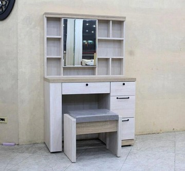 【歐風別館】多芬梧桐白雪杉雙色化妝台【基隆至台中免運費】