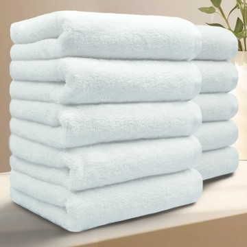Terrique 高級飯店毛巾 200克 40支精梳棉  10個  白色