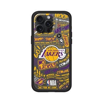 iPhone 15 Pro Max Mod NX 黑 - NBA - 塗鴉系列-洛杉磯湖人 L.A. Lakers - Graffiti