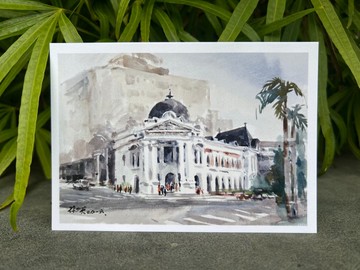 台中市役所 - 孫少英台中明信片