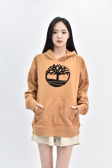 (L) timberland 棉質連帽橘色長袖上衣