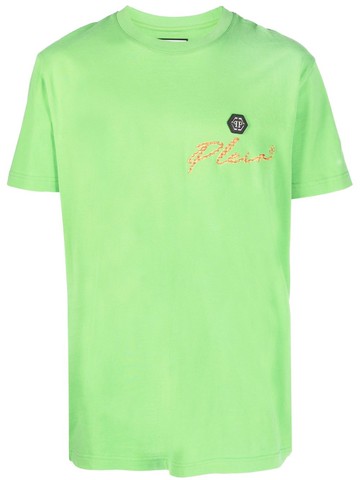Philipp Plein - Round Neck SS T-shirt - men - Cotton - S - Green