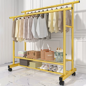 特粗衣架落地立式衣帽架臥家用簡易晾衣架宿舍晾衣桿陽臺曬衣服架