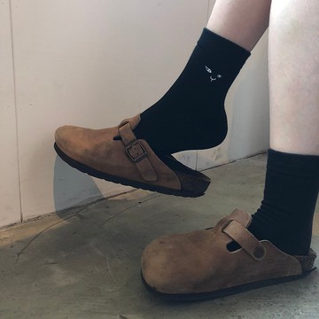 黑貓吉利黑色短襪