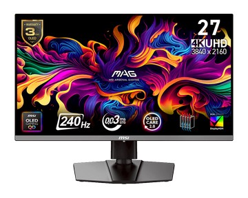 【2026熱銷推薦】MAG 272UP QD-OLED X24 電競顯示器 (26.5吋OLED/ 量子點/ 240Hz/ 0.03ms/ HDR400)