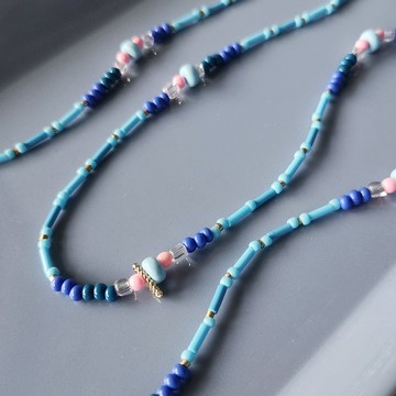 奶杏閃光 Almond Milk Spark  | 手工串珠項鍊