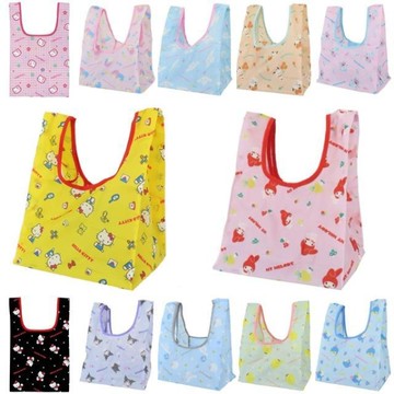 小禮堂 Sanrio 三麗鷗 環保折疊購物袋 5L (滿版款) Kitty 美樂蒂 酷洛米 布丁狗 大耳狗