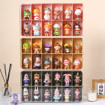 泡泡瑪特收納盒防塵大號亞克力收納柜popmart手辦盲盒收納展示架