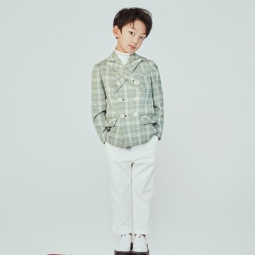 麥格牧童裝兒童攝影西服套裝時尚潮流英倫風中大童演出服禮服男童