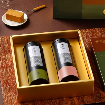 大地禮盒-雙罐茶葉組合｜輕焙烏龍茶 100g + 台灣紅茶 50g｜附專屬提袋