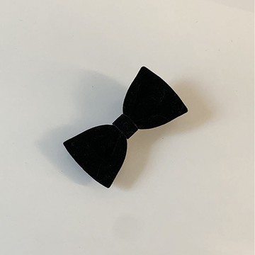 復古風黑絲絨蝴蝶結髮夾