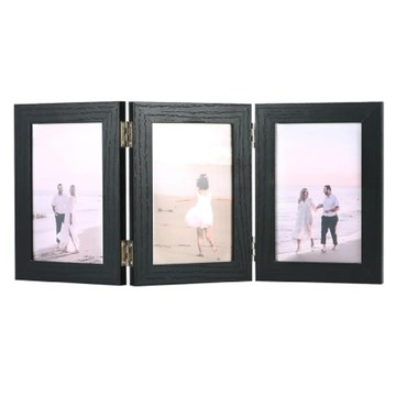 AHOYE 4 x 6 可折疊多格拼貼創意相框  17.5 x 12.5 x 3.5cm  1個  黑色