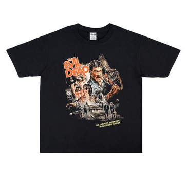 歐美經典懷舊老電影鬼玩人個性設計海報印花圓領T恤短袖寬松男女