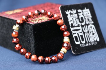 精品原礦紅虎眼石手鍊 8mm 虎眼石客製化串珠設計 手鐲手環手創