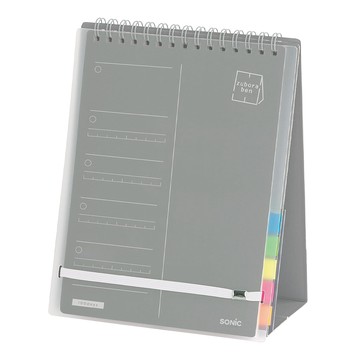 【龍品文創】SONIC 公司貨 SP-2441 學習計劃立式筆記本-GL 寧靜灰