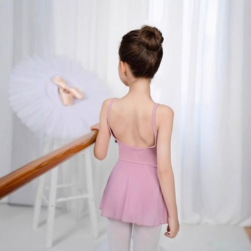 兒童舞蹈服吊帶芭蕾舞裙練功服女童藝考體操服中國舞紗裙半身短裙[萌寶童裝]可開發票