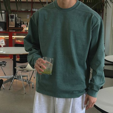 正韓high-Q 堅挺水洗美國棉線條剪裁長袖T恤 7色 YUPPIE 預購商品 1006