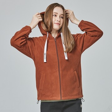 moz瑞典 駝鹿 搖粒絨 貼布綉 抽繩外套(泰迪熊)女款