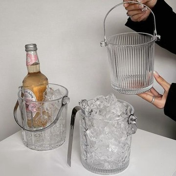 手提冰桶水果茶玻璃桶夏日戶外野餐快樂桶冰鎮啤酒冰塊桶廠家直銷