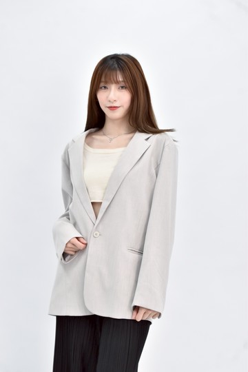 (S) studio doe 西裝長袖灰色外套