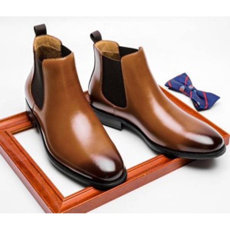 ビジネスシューズ 紳士靴 サイドゴアブーツ 冠婚葬祭 メンズ 牛革靴 本革 プレーントウ 歩きやすい 疲れにくい ブーツ シンプル 通販 Lineポイント最大5 0 Get Lineショッピング