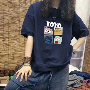台灣现貨 短袖女 短袖上衣 純棉短袖 短袖上衣女 oversize 印花短袖 大碼上衣 夏天衣服 韓版上衣 短袖T恤
