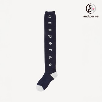 【and per se】女款深藍色足弓支撐抗菌防臭舒適貼足及膝襪 DLT00204