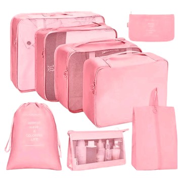 旅行收納袋八件套  03 粉色