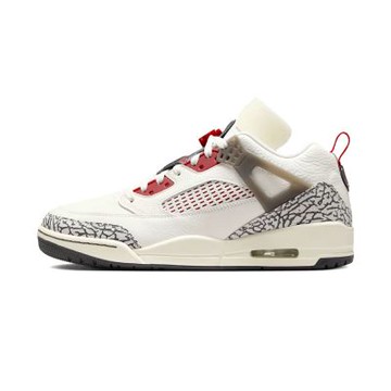 Nike Jordan Spizike Low 運動鞋 男鞋 休閒鞋 米白紅色 復古 爆裂紋 FQ1759-116