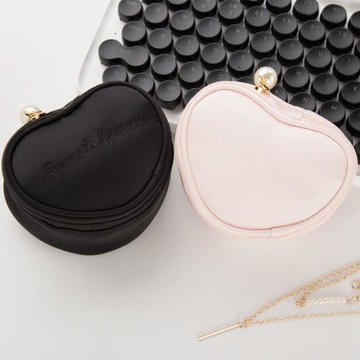 便攜式旅行首飾收納包ins網紅心形首飾盒可愛公主戒指耳環飾品盒