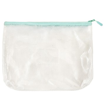 CoX 三燕興業 A4辦公用環保立體式網格收納拉鍊袋 L型收納袋 附名片袋  A4  1個