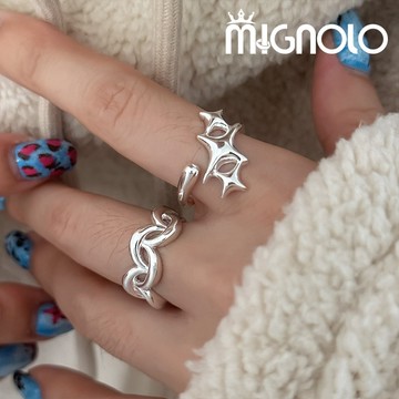 MIGNOLO｜環繞流星戒指 芒星戒指 星星戒指 造型戒指 搭配戒 韓式戒指 開口戒 可調式戒指 韓國飾品