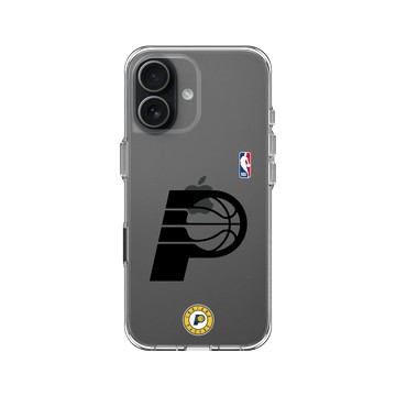 iPhone 17 Clear Case（相機按鈕） 透明 - NBA - B&W-印第安納溜馬 Indiana Pacers B&W