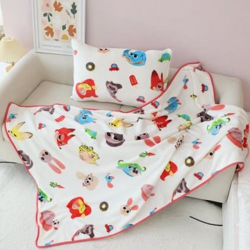 朱迪尼克日系毛絨毯子四季空調蓋毯學生辦公室午睡被子床單枕套