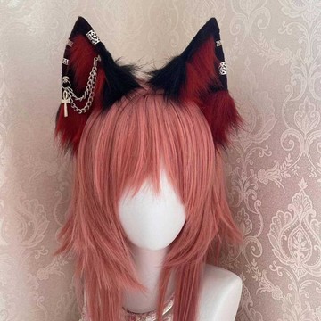 🎃熱門新品🎃萬聖節頭飾 頭髮裝飾 搞怪髮夾 萬聖頭飾 扮演配飾 派對裝扮 Lolita狼耳髮箍萬聖節吸血鬼獸耳頭飾髮