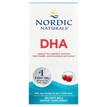 Nordic Naturals, DHA，草莓味，415 毫克，180 粒軟凝膠