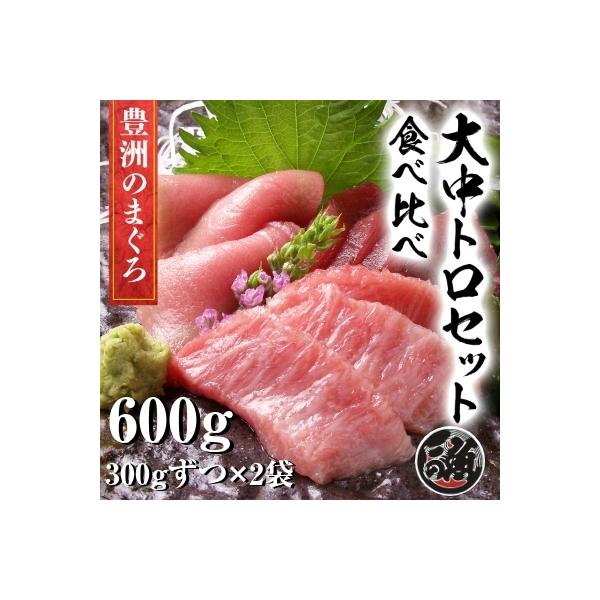 無添加　大トロ 中トロ　食べ比べ セット　計600g（300gずつ）極上 お刺身 トロ　 メバチ マグロ まぐろ 天然 国産