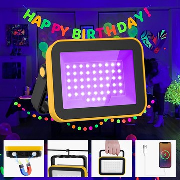 ??可開發票??免運 戶外手持式工作燈應急充電露營燈照明擺攤檢修燈紫外線熒光紫光燈