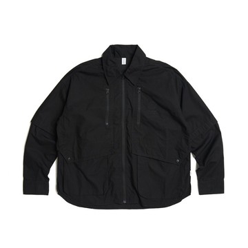 江戶勝 日系 男裝 潮流寬版外套(黑色) #上衣#外套