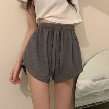 抽繩運動短褲女夏季韓版2022新款高腰顯瘦辣妹外穿休閒褲子熱褲潮運動短褲 大尺碼 女生運動短褲 加大碼 熱褲 真理褲 運