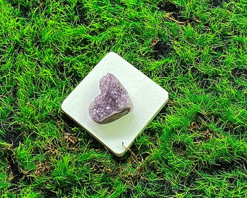 天然原礦可愛小紫晶愛心 療癒 開運 淨化 原礦 增智慧 擺件