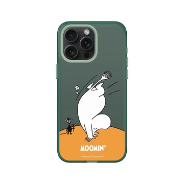 iPhone 15 Pro Max Clear 憂墨綠 - Moomin - 倒立看世界