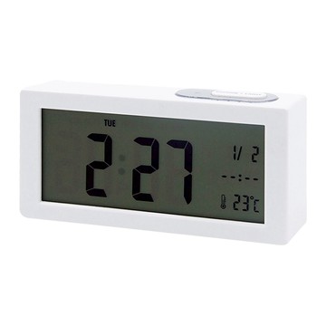WE CHAMP LED萬年曆溫度顯示電子鬧鐘 時間/日期顯示 貪睡功能 背光節能  白色