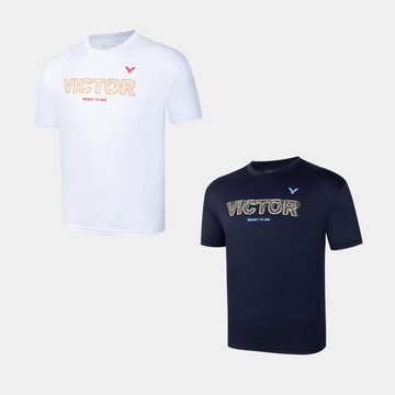 VICTOR 線條VICTOR T-shirt 中性 T-2607 A/白 B/軍藍