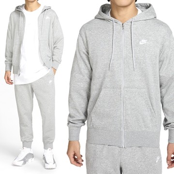 Nike Club FT FZ Hoodie 男款 灰色 運動 休閒 毛圈布 帽T 連帽 外套 FN3885-063