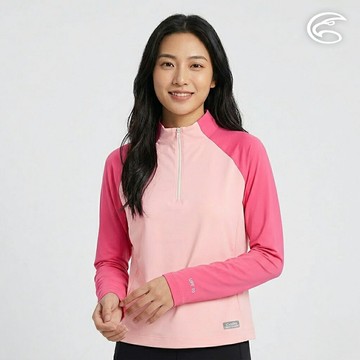 ADISI 女UPF50+防曬抑菌半門襟長袖排汗衣AL2611009 (S-2XL)｜抗UV 吸濕排汗 防臭 彈性 上衣