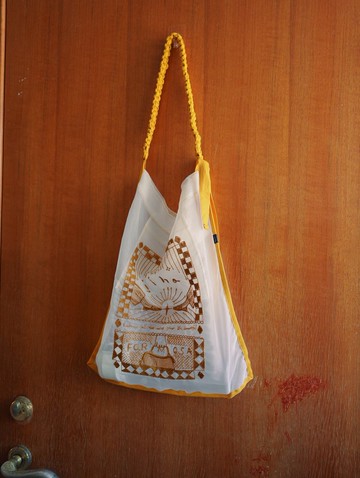 jiho福爾摩沙紗購物袋 銘黃