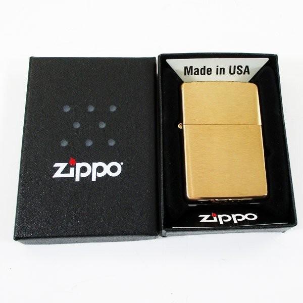 zippo ジッポー 204B 刻印無し ブラッシュ ブラス BRUSHED BRASS